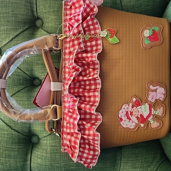Strawberry Shortcake Handbags - Strawberry Shortcake Gingham Basket Crossbody Bag